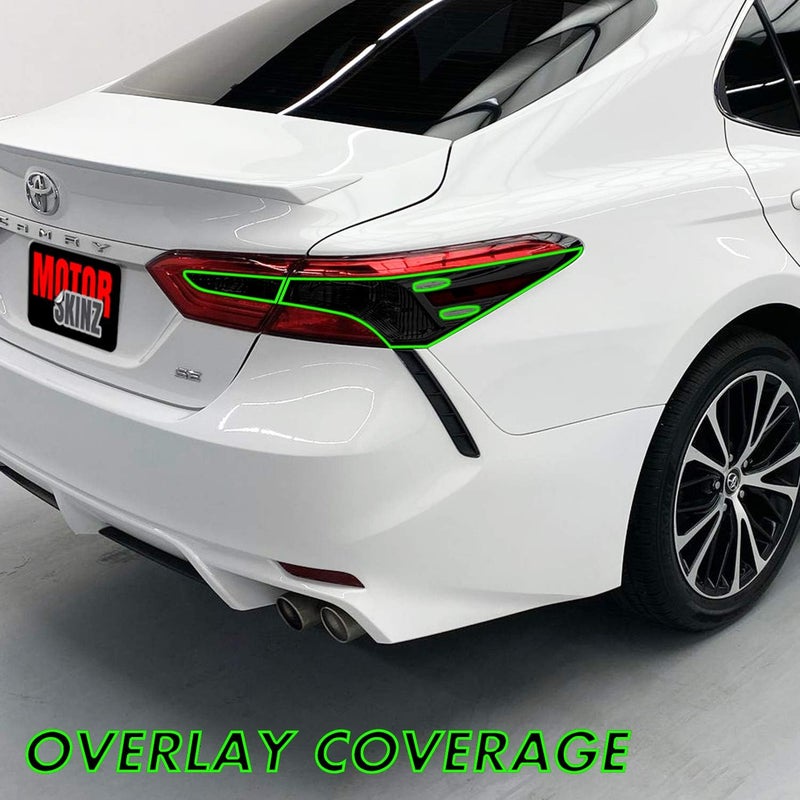 SlickMod PreCut Vinyl Smoke Tint for 2018-2022 Toyota Camry Tail Light (4. Turn Signal & Reverse, 20% Dark Smoke), TOY-CAM-1822-TL - Image 2